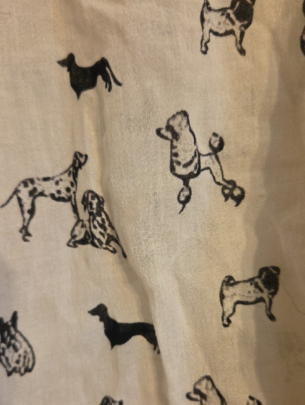Modcloth White Button-Down Dog Print Shirt - Picture 3 of 4